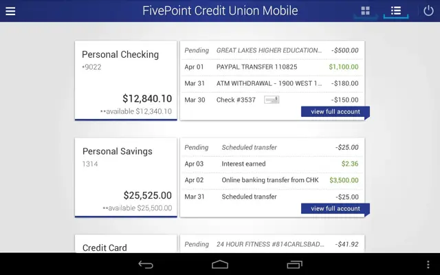 FivePoint CU android App screenshot 2